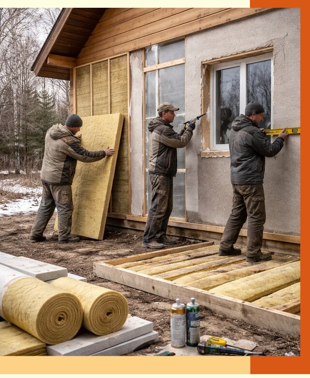 Утепление дачного дома в Мытищах от 4824 руб/м2 — недорого | ТепломастерМтщ