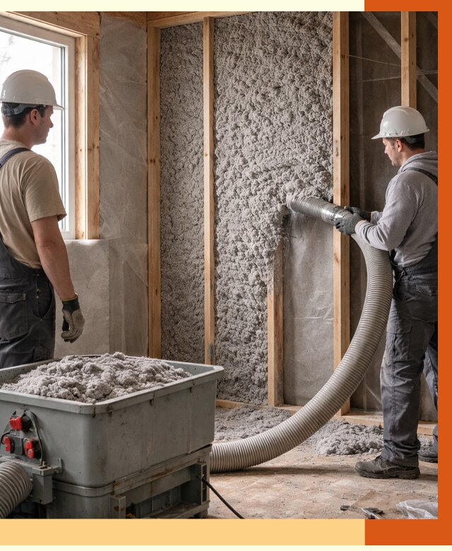 Утепление каркасного дома эковатой в Мытищах от 1828 руб. | ТепломастерМтщ