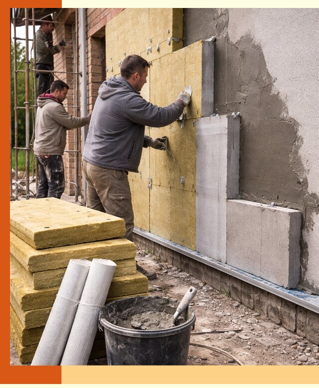 Утепление кирпичного дома под ключ в Мытищах