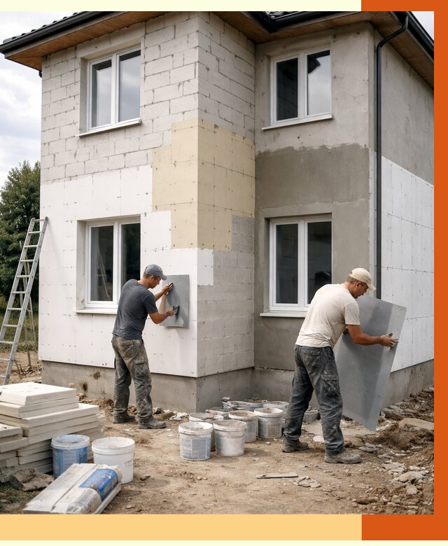 Утепление дома из газобетона в Мытищах от 4265 руб./м² — заказать у ТепломастерМтщ