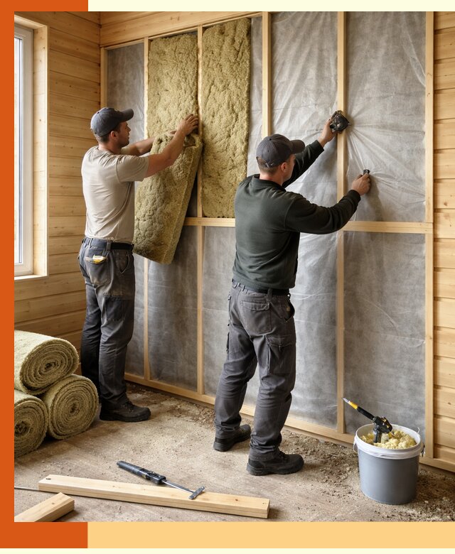 Утепление дома из минибруса в Мытищах: комплексные теплоизоляционные работы