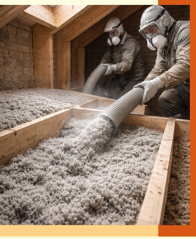 Утепление коттеджа эковатой в Мытищах от 2539 руб./м² — комплексная задувка и монтаж | ТепломастерМтщ