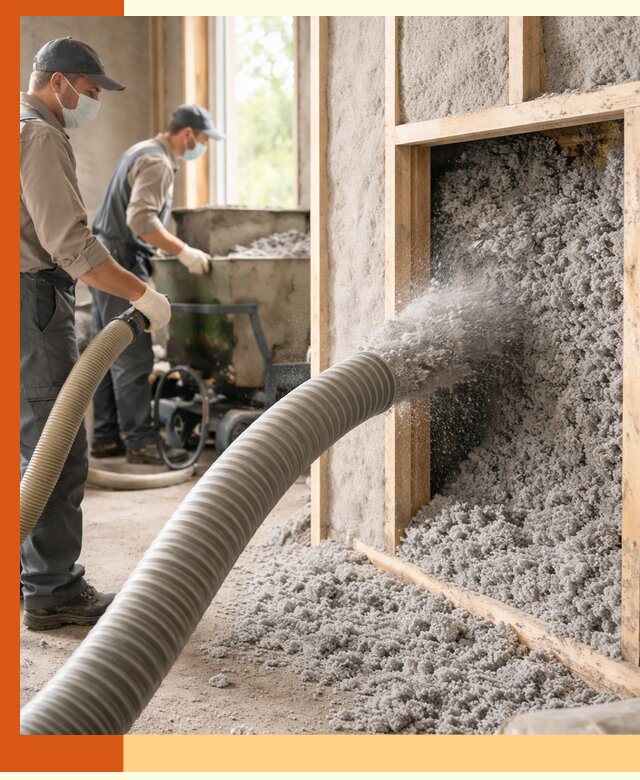 Утепление коттеджа эковатой в Мытищах с гарантией качества