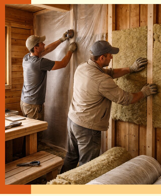 Утепление бани изнутри в Мытищах качественно и недорого