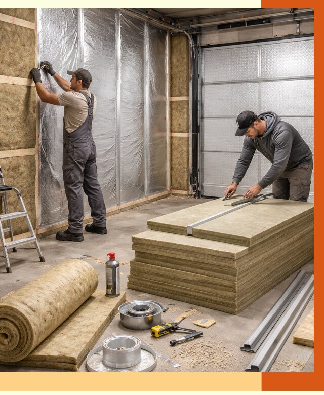 Утепление гаража в Мытищах от 4570 руб/м2 — комплексное утепление ворот и стен | ТепломастерМтщ