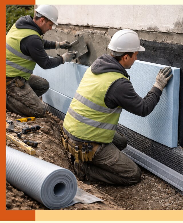 Утепление фундамента снаружи в Мытищах — профессиональная теплоизоляция