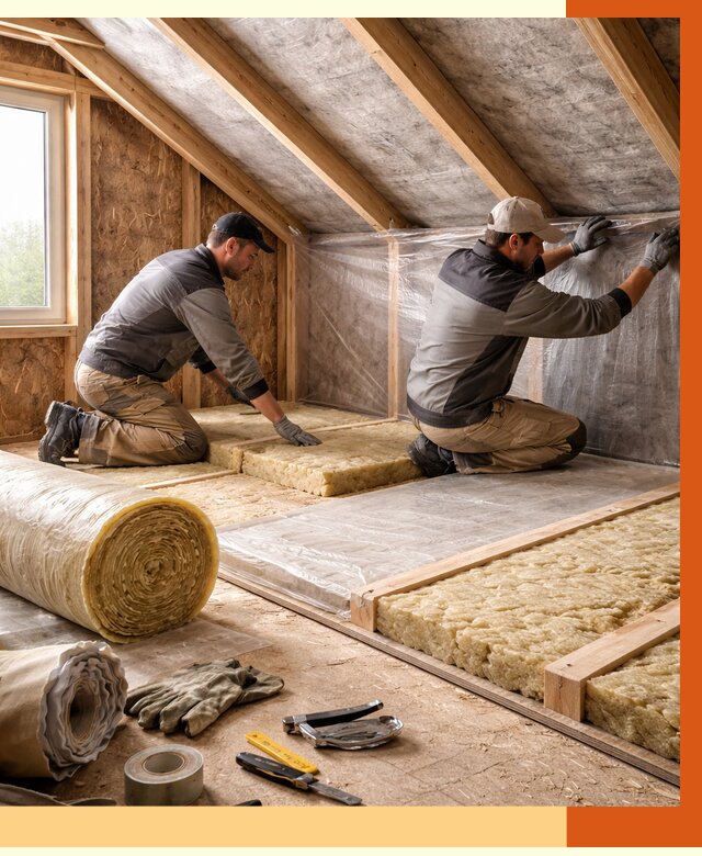 Утепление чердака в Мытищах от 7616 руб/м² — теплоизоляция и комплексное утепление под ключ | ТепломастерМтщ