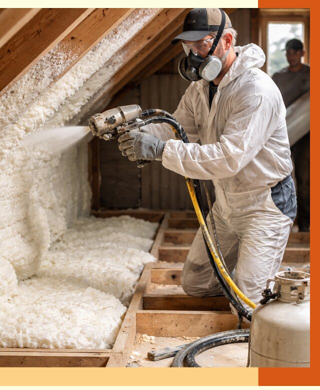 Утепление чердака ППУ в Мытищах от 8754 руб./м2 — услуга под ключ | ТепломастерМтщ