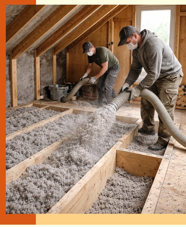 Утепление мансарды эковатой в Мытищах с гарантией качества