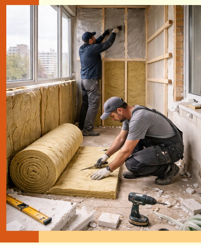 Утепление балкона под ключ в Мытищах качественно и быстро