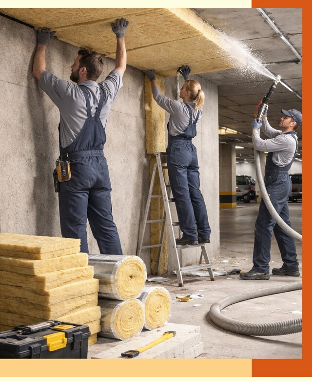 Утепление паркинга в Мытищах от 6905 руб./м2 — работы под ключ | ТепломастерМтщ