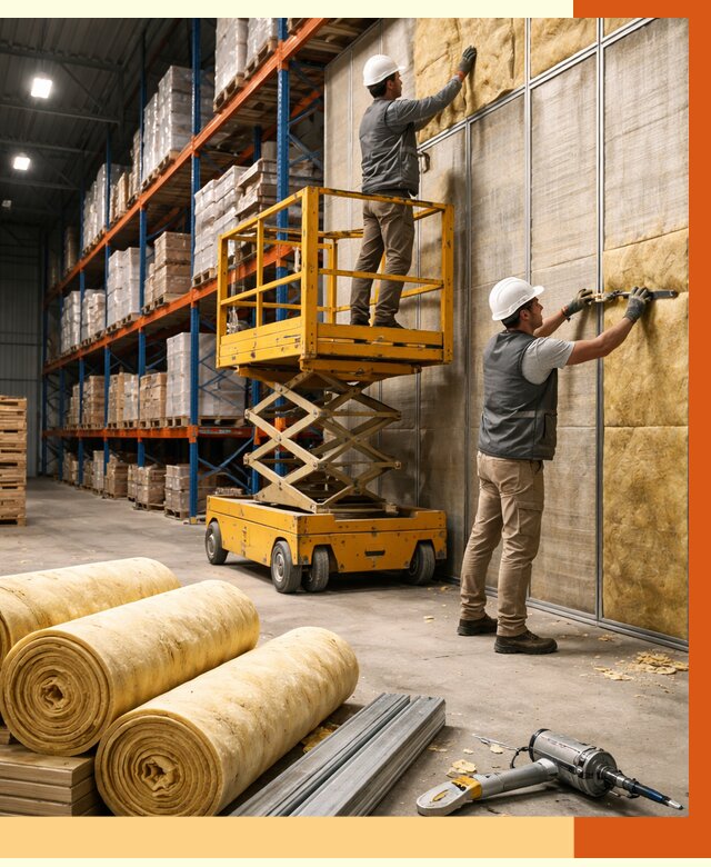 Утепление торгового склада в Мытищах от 3250 руб/м2 — комплексно и под ключ | ТепломастерМтщ