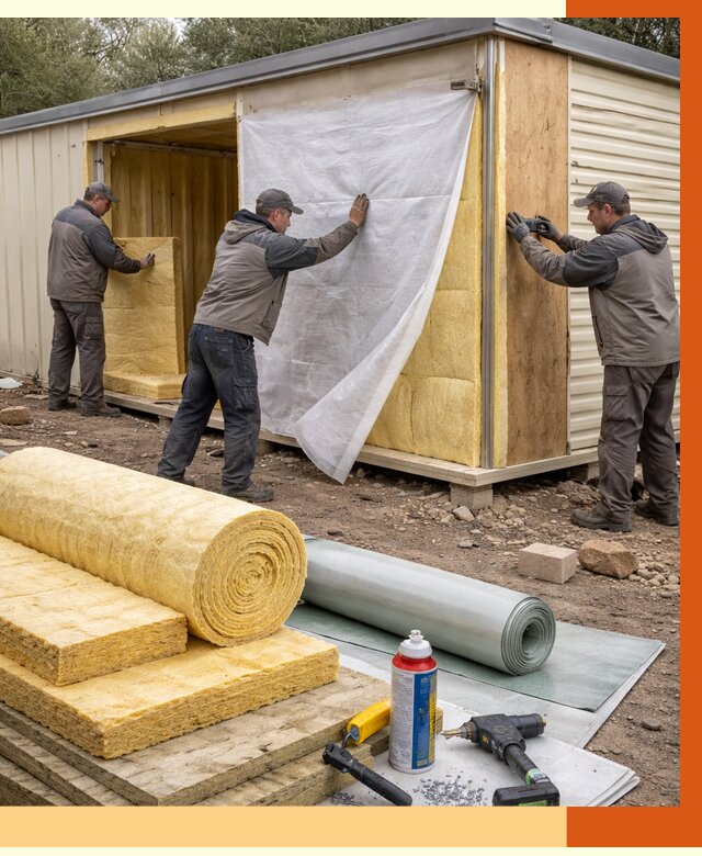 Утепление строительной бытовки в Мытищах от 12694 руб. под ключ | ТепломастерМтщ