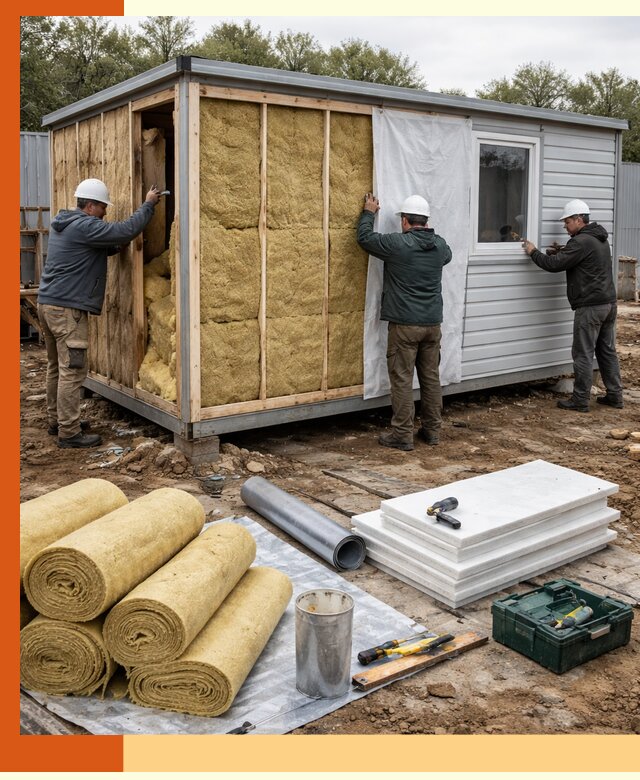Утепление строительной бытовки под ключ в Мытищах для любых условий