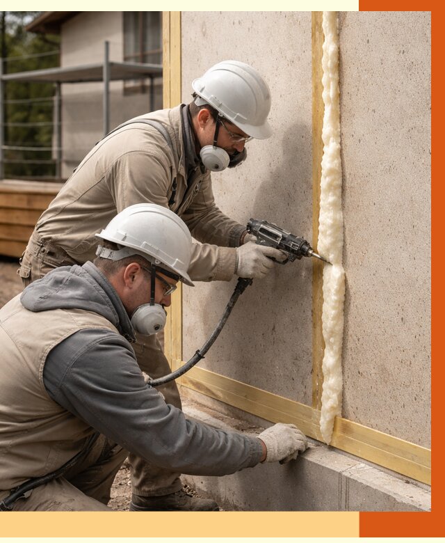 Утепление сип панелей ППУ в Мытищах от 4874 руб. под ключ | ТепломастерМтщ