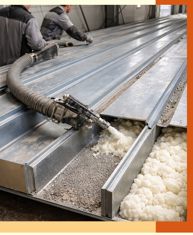 Заполнение пустот кровельных панелей в Мытищах от 7312 руб. под ключ | ТепломастерМтщ