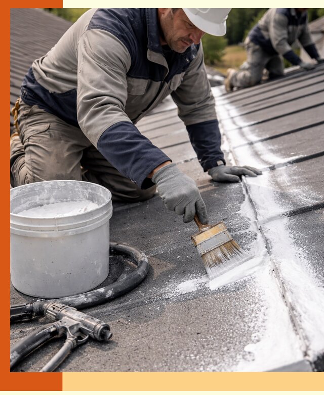 Утепление кровли жидкой теплоизоляцией в Мытищах