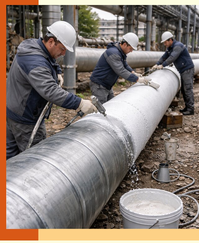 Утепление теплотрассы жидкой теплоизоляцией в Мытищах