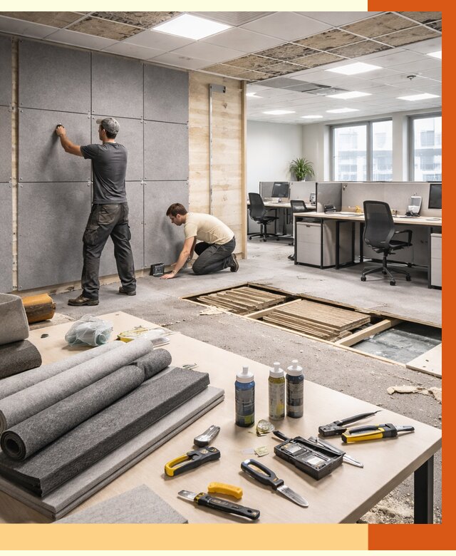 Профессиональная шумоизоляция офиса в Мытищах от 6855 руб. за м2 | ТепломастерМтщ