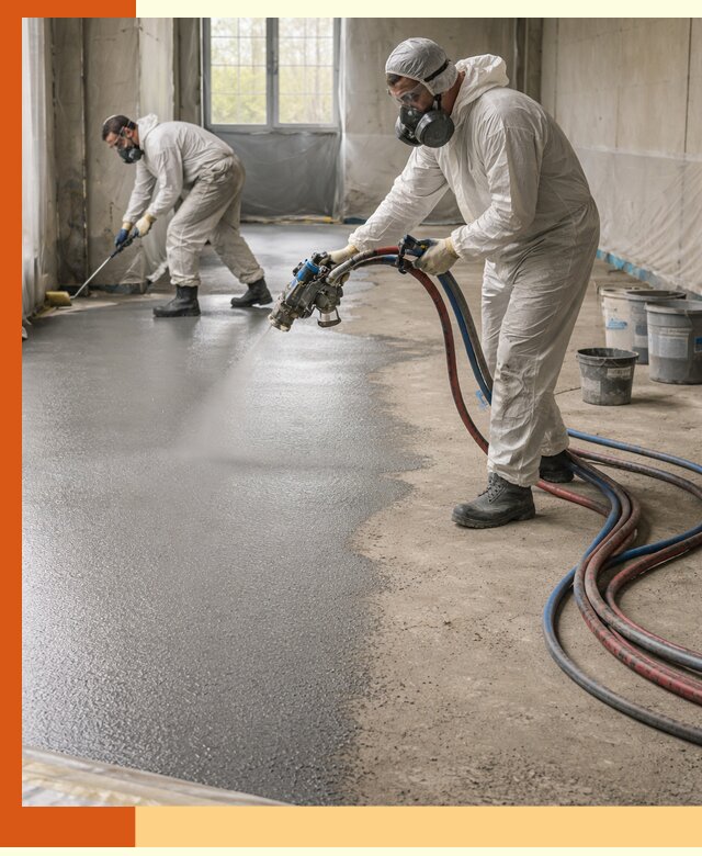 Гидроизоляция полимочевиной полов и конструкций в Мытищах