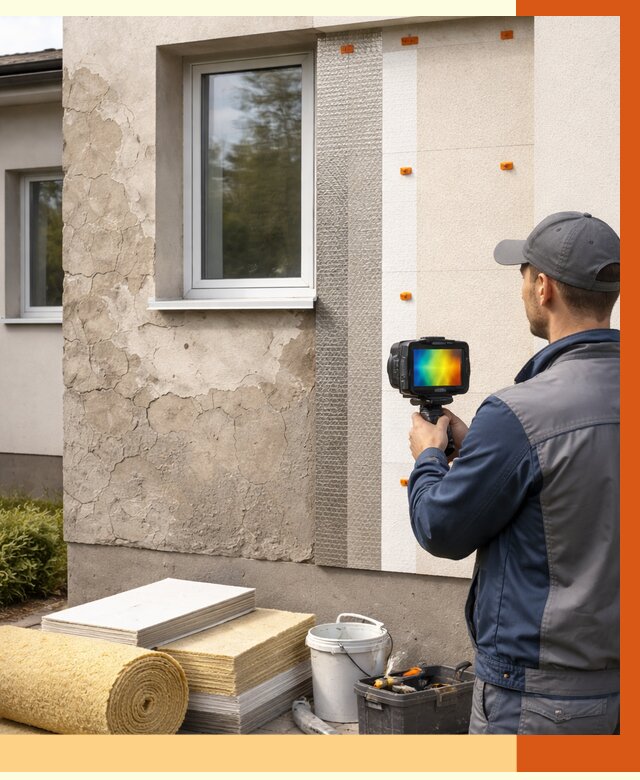 Тепловизионное обследование фасада в Мытищах от 4570 руб. под ключ | ТепломастерМтщ