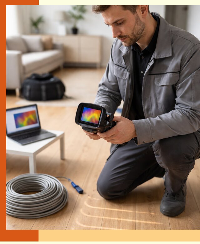 Тепловизионное обследование тёплого пола в Мытищах для точной диагностики