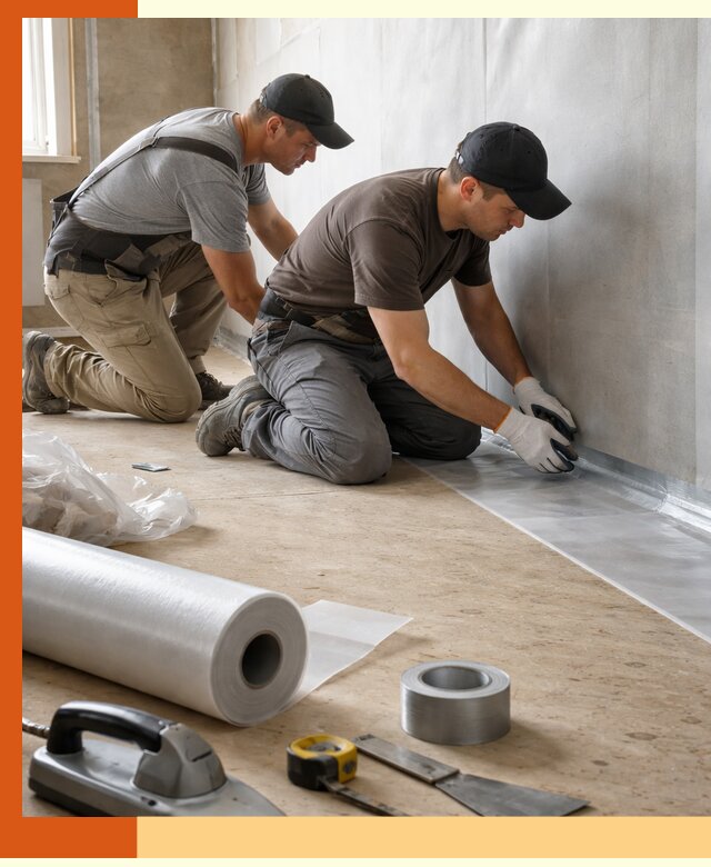 Монтаж пароизоляции для дома и помещений в Мытищах