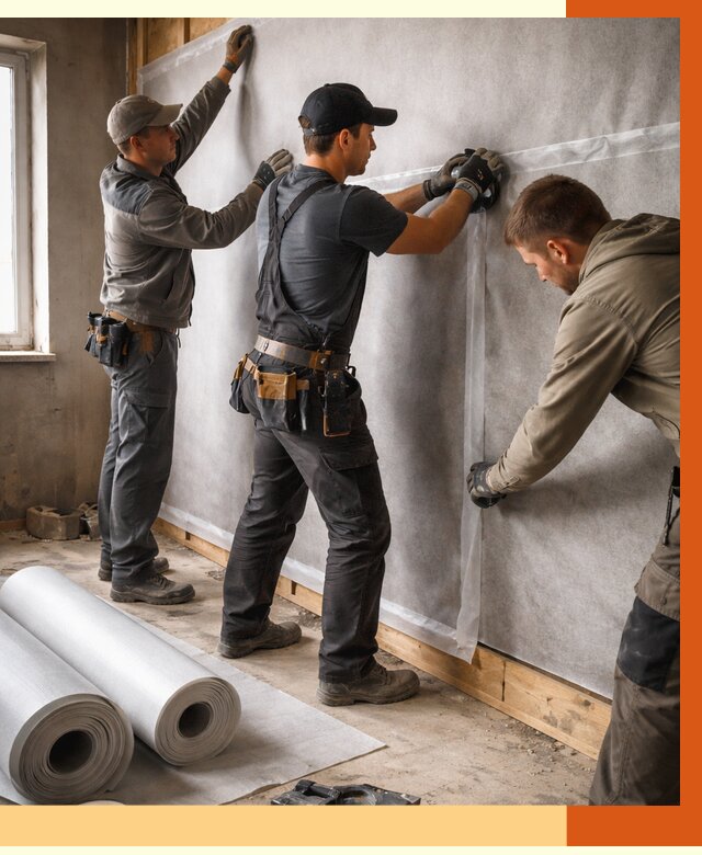 Монтаж ветроизоляции в Мытищах от 4570 руб./м2 — профессионально | ТепломастерМтщ